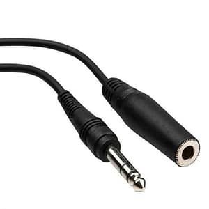 HOSA HEADPHONE EXTENSION CABLE 1/4 TRS FEMALE TO 1/4 TRS MALE