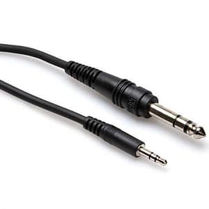 HOSA STEREO INTERCONNECT 3.5MM TRS MALE TO 1/4 TRS MALE 3FT